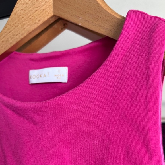 KOOKAI Womens Hot Pink Party Preppy Summer Vacation Sleeveless Crop Top 0 - Picture 2 of 6